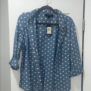 Tommy Hilfiger Blue Polka Dot Shirt